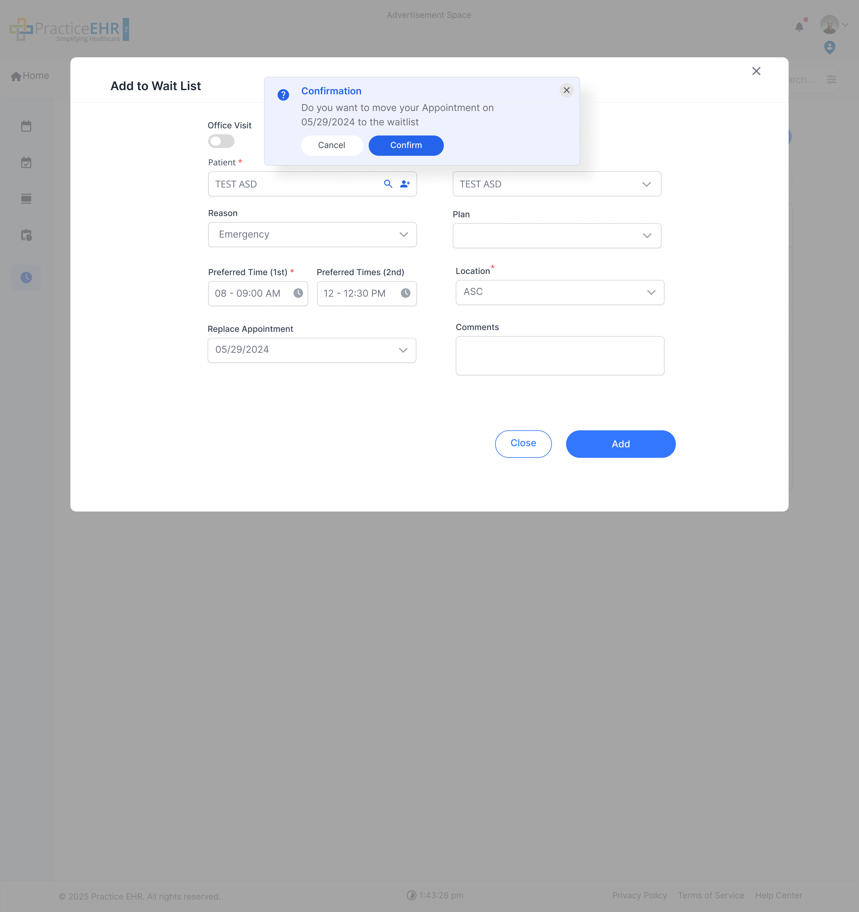 Add to Waitlist Alert